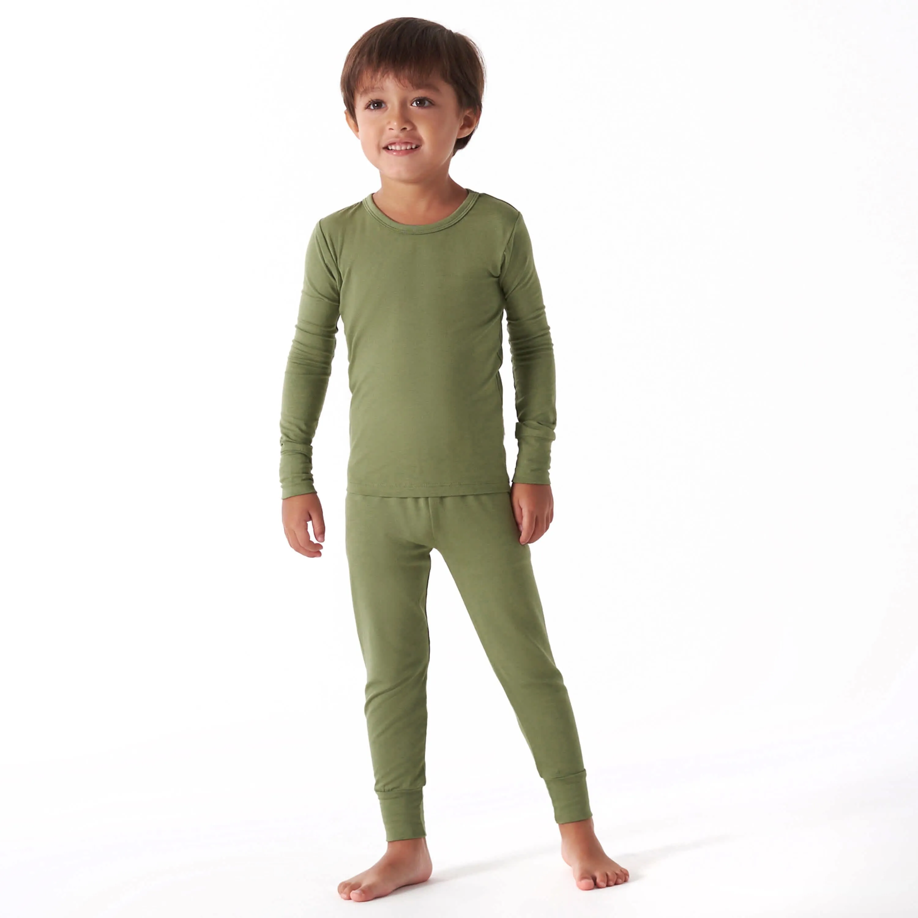 2-Piece Infant & Toddler Moss Buttery Soft Viscose Made from Eucalyptus Snug Fit Pajamas