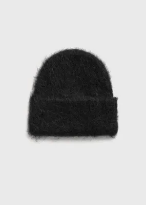 Alpaca knit beanie black