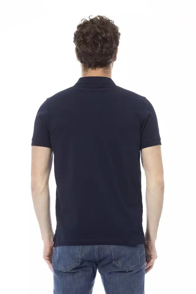 Baldinini Trend Blue Cotton Men Men's Polo