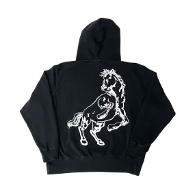 Big Buff Horse Heavyweight Hoodie - Black