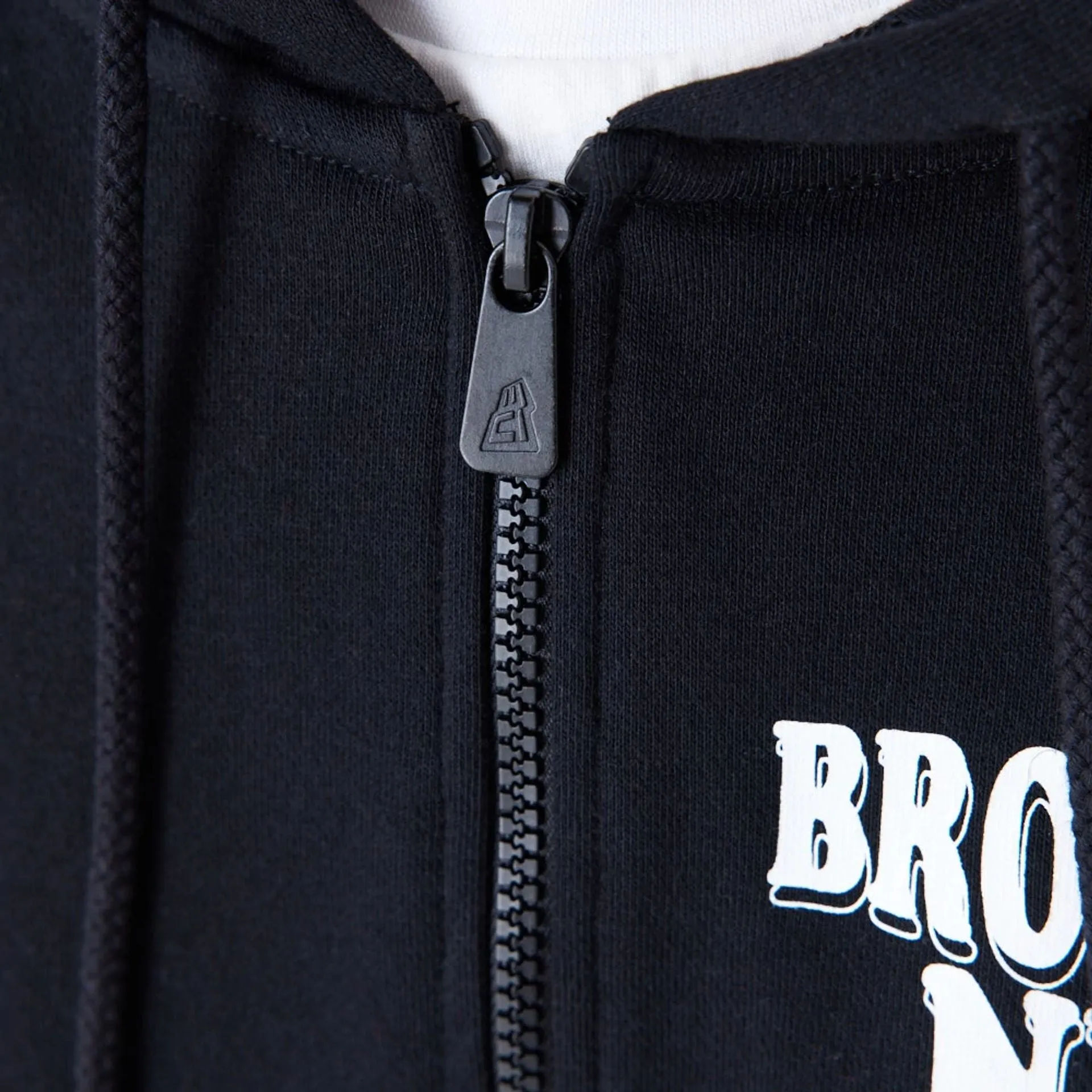 Brooklyn Nets NBA Script Black Full Zip Hoodie