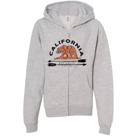 California Republic Native Premium Youth Zip-Up Hoodie