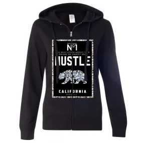 California Republic No. 1 Diamond Hustle Ladies Zip-Up Hoodie