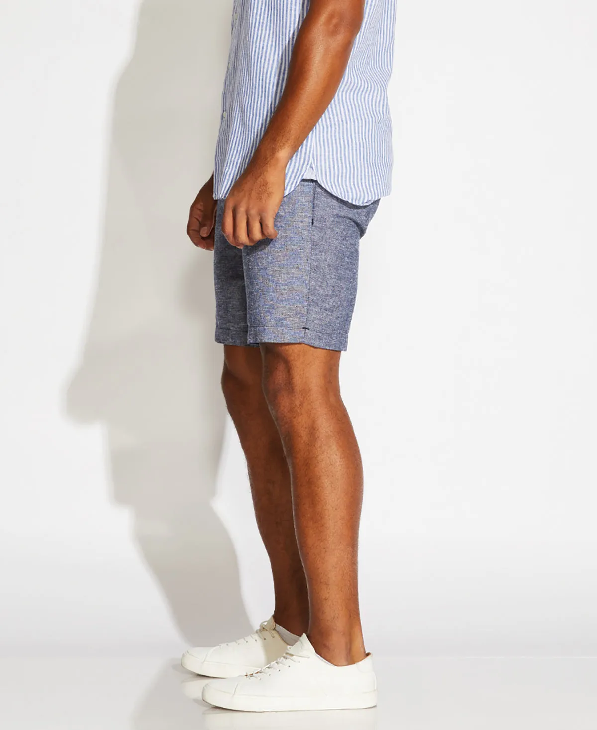 Casablanca Linen Blend Shorts (Navy)