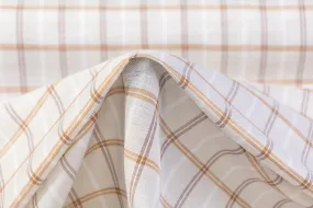 Checked Italian Linen - Brown