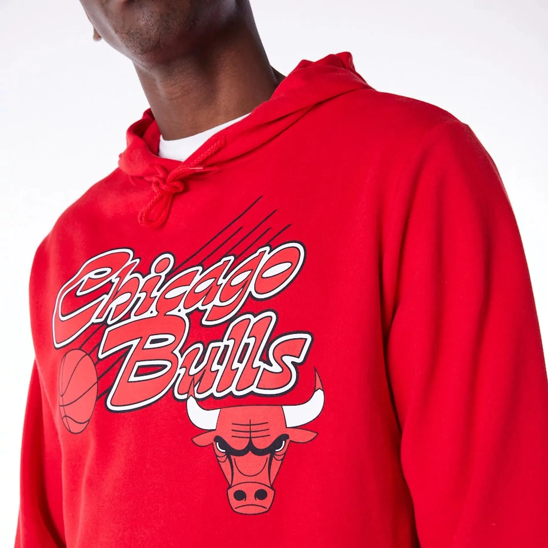 Chicago Bulls Script Red Pullover Hoodie