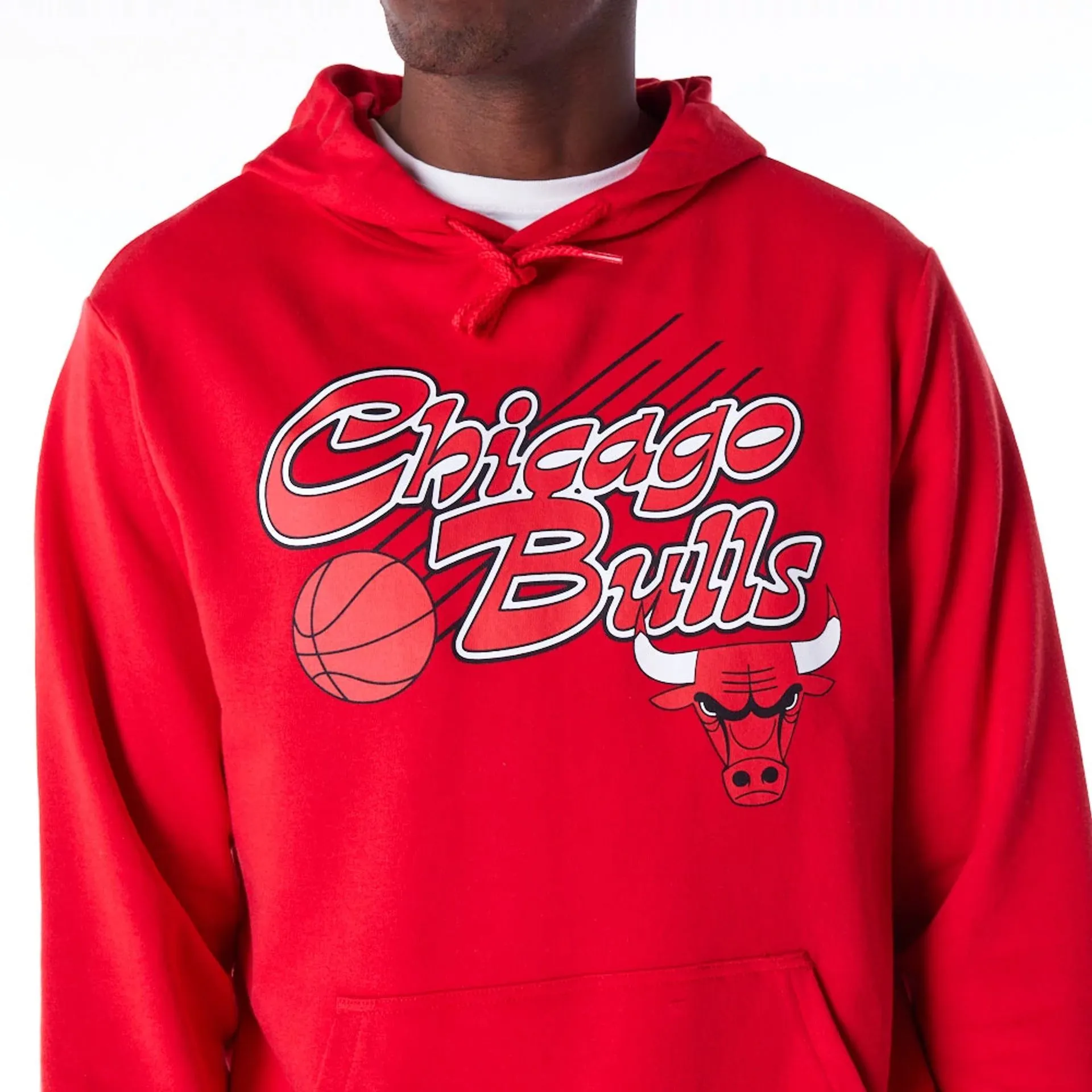 Chicago Bulls Script Red Pullover Hoodie