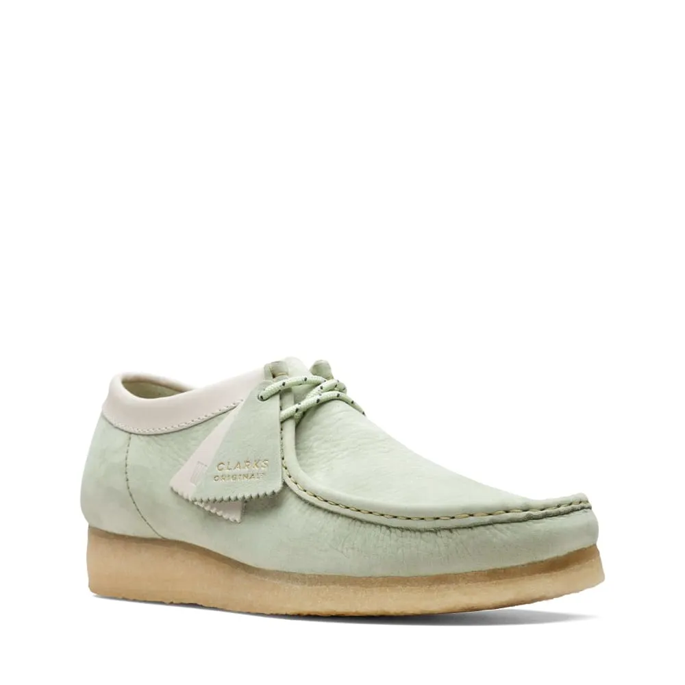 Clarks Originals Wallabee Low Top Men's Pale Green Nubuck Leather 26165557