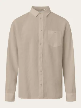 Custom fit linen shirt - Light feather gray