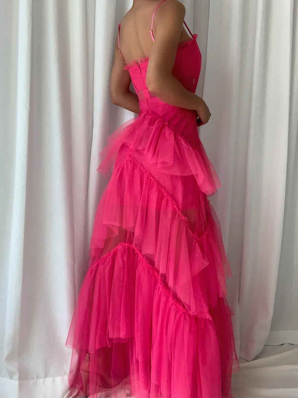 DIDA Tulle Dress in Fuchsia