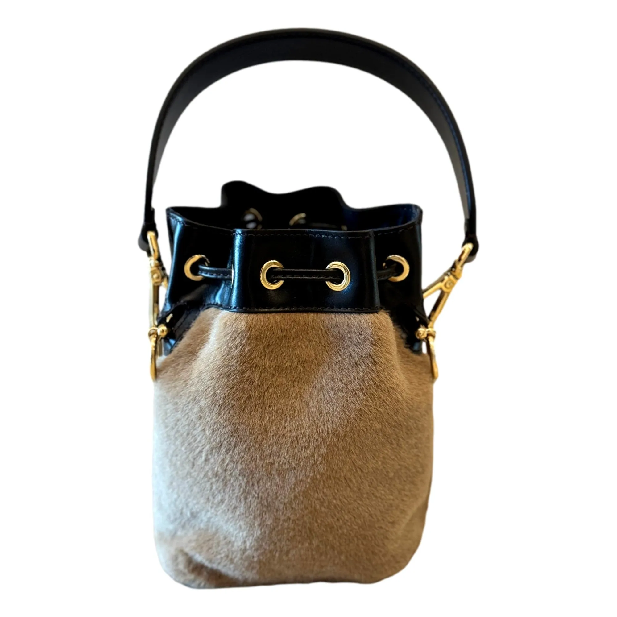 Fendi Mon Tresor Mini Bag in Shearling Superlux