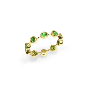 Green Garnet Eternity Band