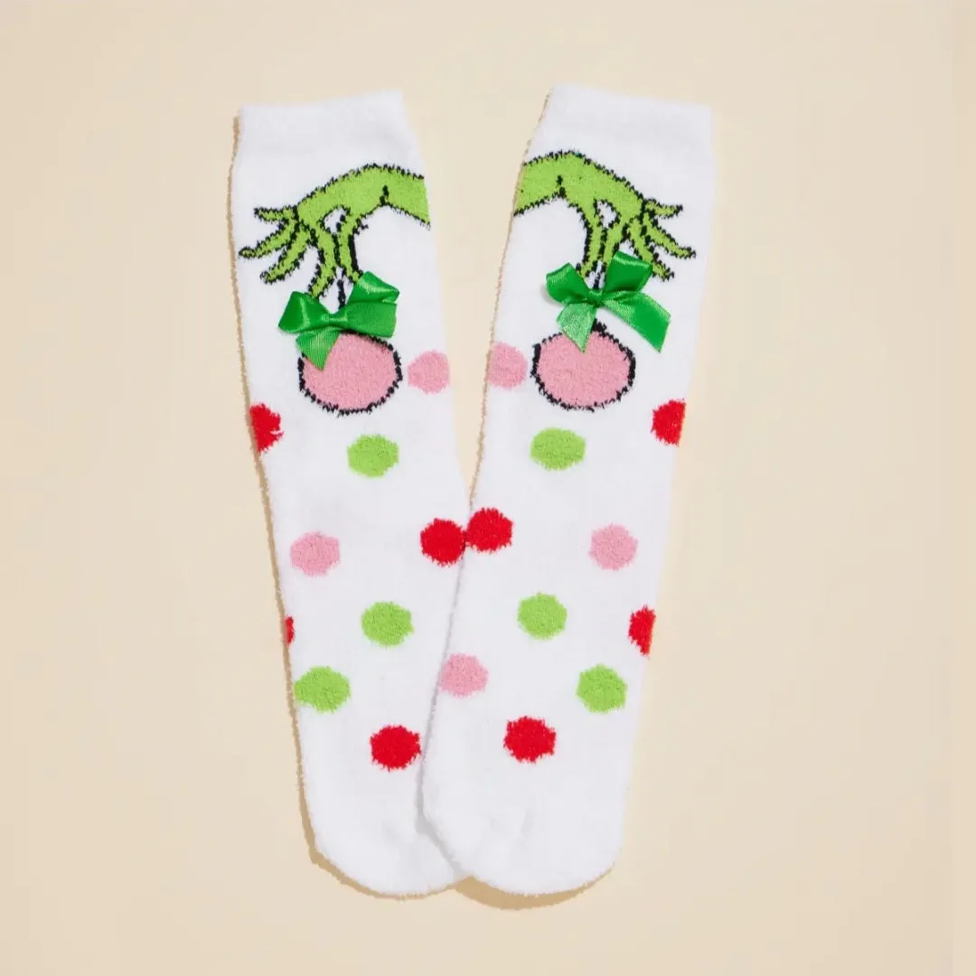 Grinchy Fuzzy Christmas Socks Gift Set Pre-Order