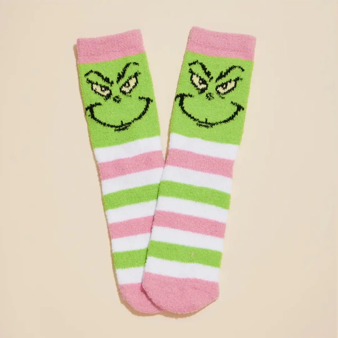 Grinchy Fuzzy Christmas Socks Gift Set Pre-Order