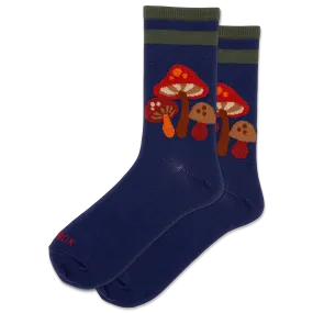 HOTSOX Women's Fuzzy Mushroom Crew Sock