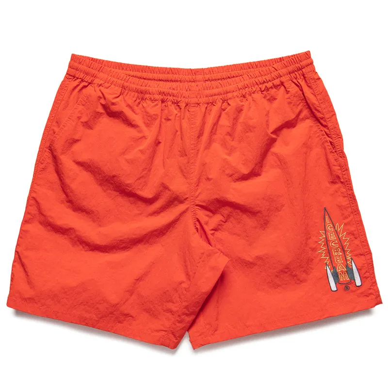 Ice Cream Peace Shorts - Spicy Orange