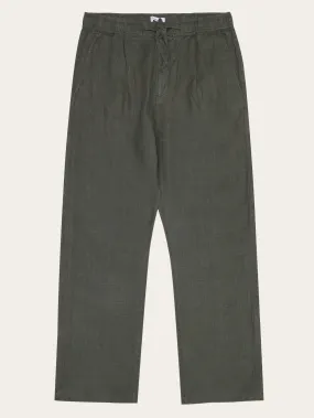 Loose linen pant - Burned Olive