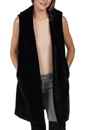 Luciano Faux Fur Hooded Vest