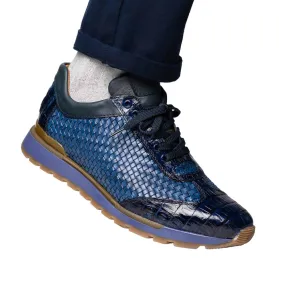 Marco Di Milano Roma Caiman Navy Fashion Sneakers