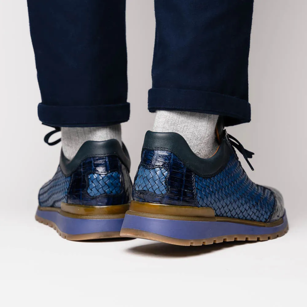 Marco Di Milano Roma Caiman Navy Fashion Sneakers