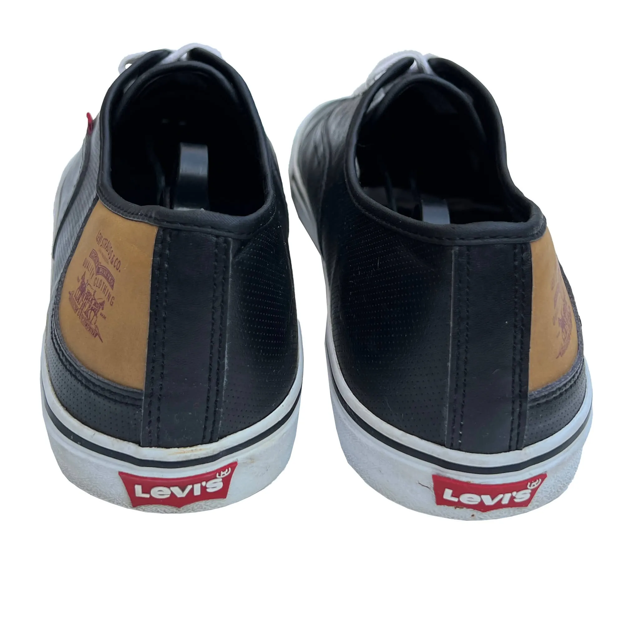 Men's Levi's Black Faux Leather Casual Shoes, Dress Shoes, Sneakers - Size 13