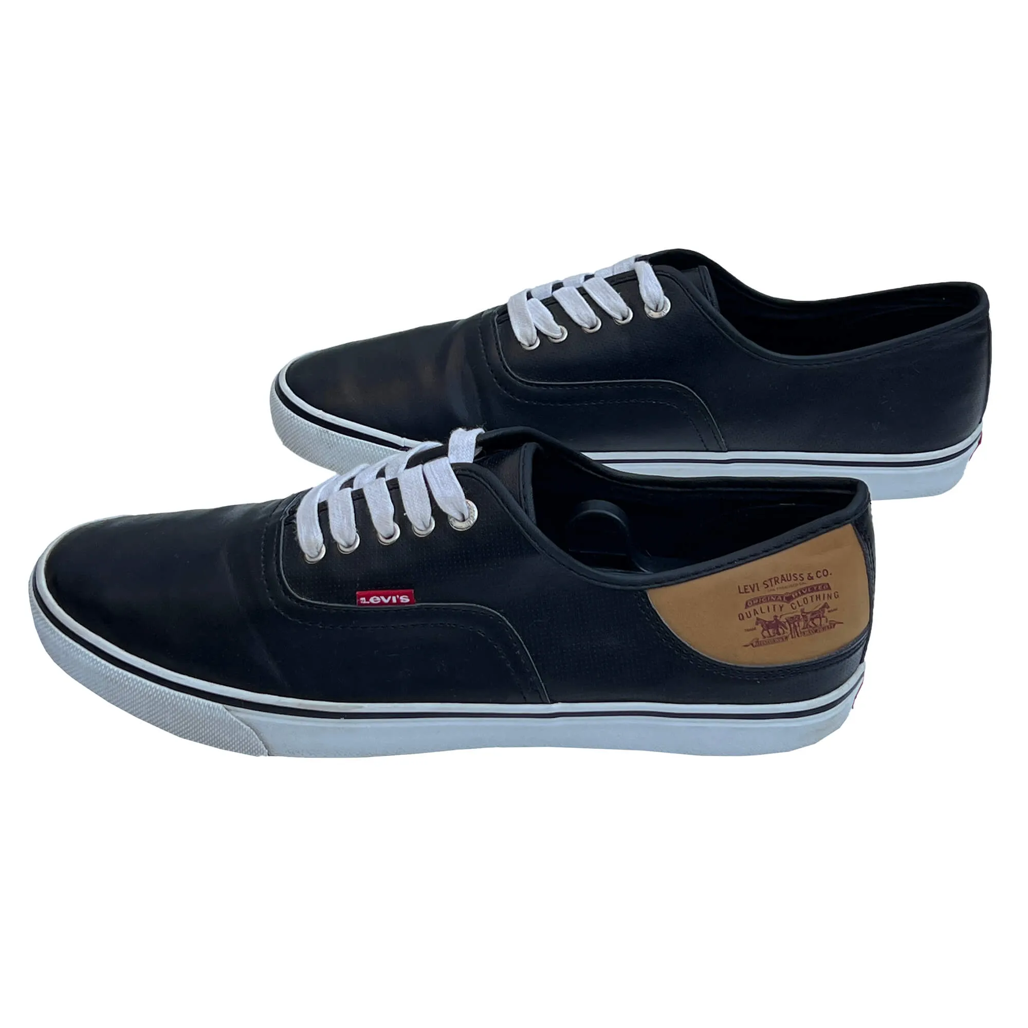 Men's Levi's Black Faux Leather Casual Shoes, Dress Shoes, Sneakers - Size 13