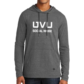 New Era Tri-Blend Performance Pullover Hoodie Tee- UVU Social Work