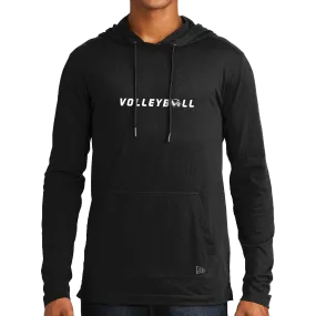 New Era Tri-Blend Performance Pullover Hoodie Tee- Volleyball Head