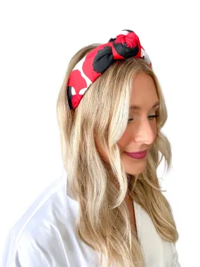 Red Collegiate Cheetah Headband