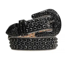 Rhinestone All Black Belt