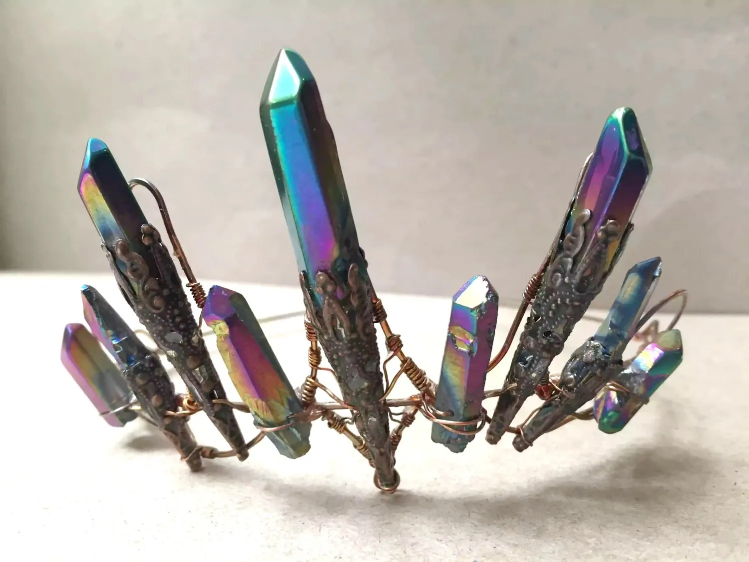 The ASTRID Rainbow Quartz Crown