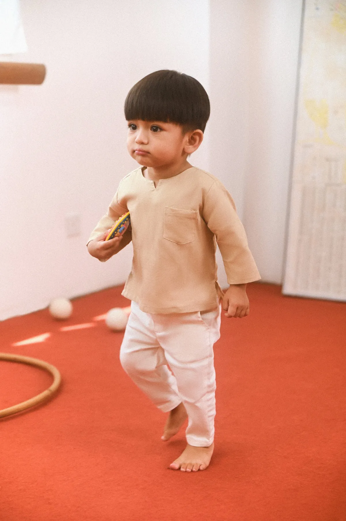 The Champions Babies Savvy Kurta - Sand Khaki