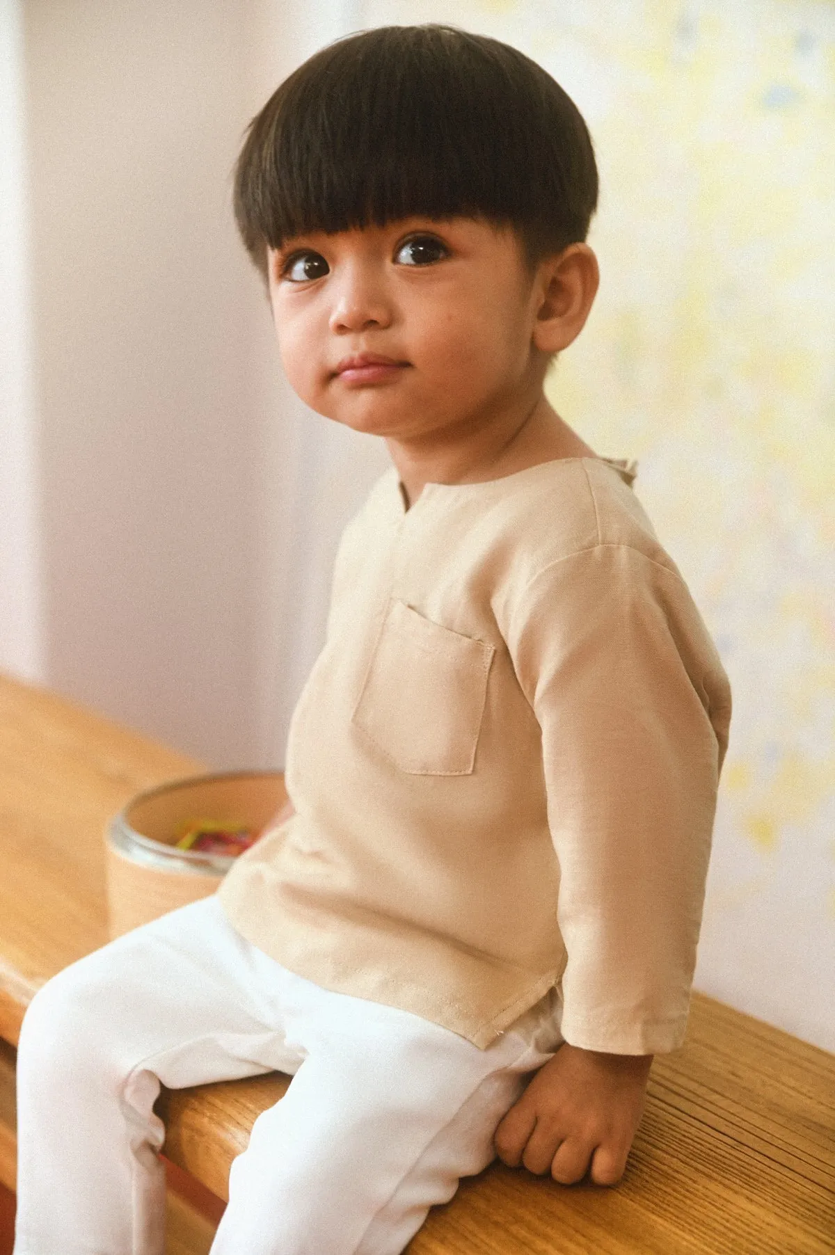 The Champions Babies Savvy Kurta - Sand Khaki