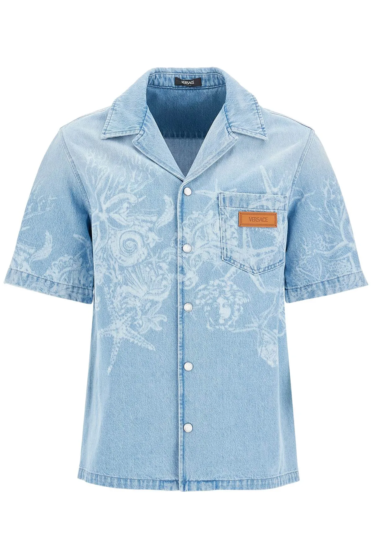 VERSACE barocco sea denim shirt