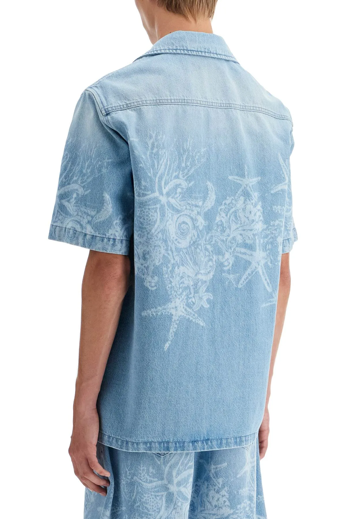 VERSACE barocco sea denim shirt